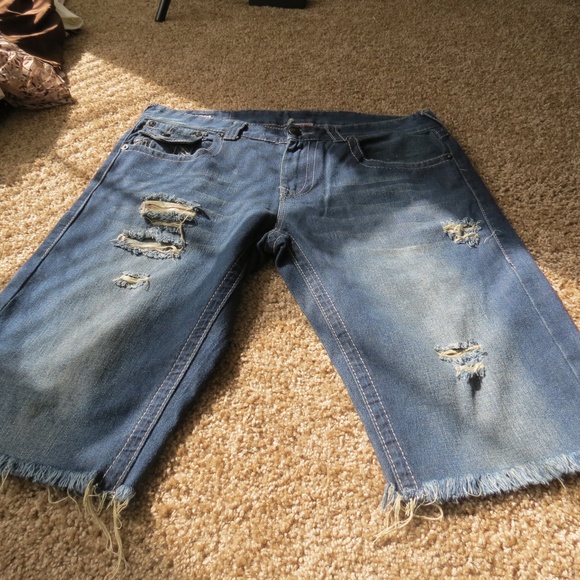 true religion denim shorts
